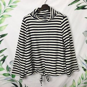 $10 CLOSET SALE❗️Loft Navy & White Stripe Tie Cowl Top